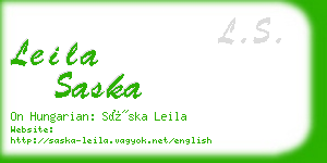 leila saska business card
